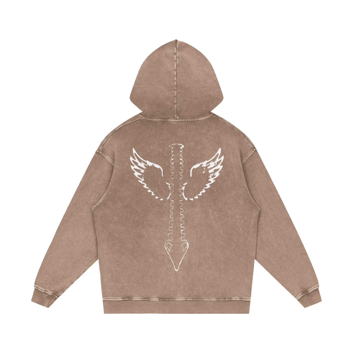 Snow Wash Seraph Spine Hoodie
