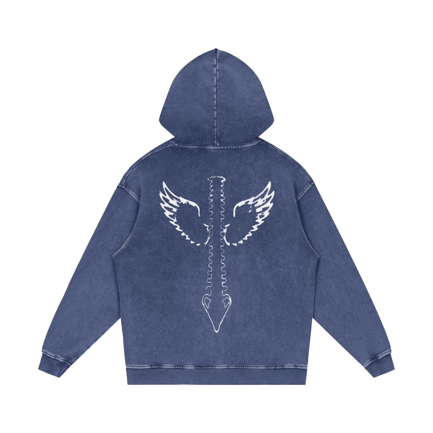Snow Wash Seraph Spine Hoodie