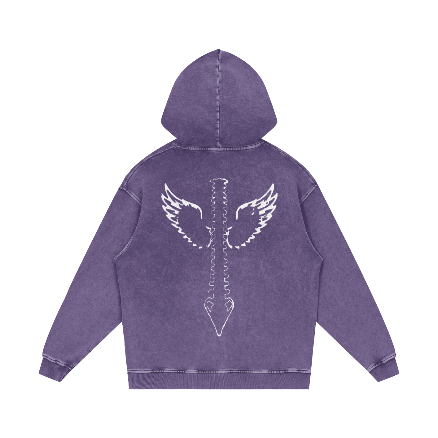 Snow Wash Seraph Spine Hoodie
