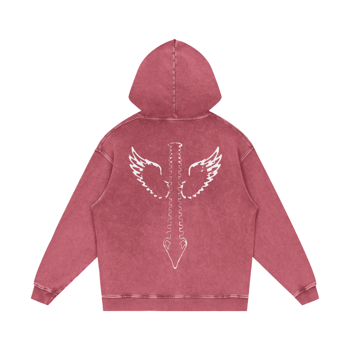 Snow Wash Seraph Spine Hoodie