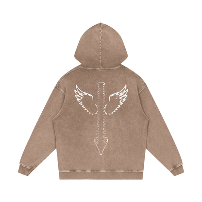 Snow Wash Seraph Spine Hoodie