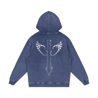 Snow Wash Seraph Spine Hoodie