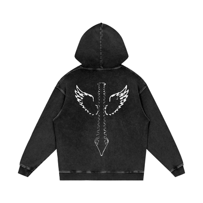 Snow Wash Seraph Spine Hoodie