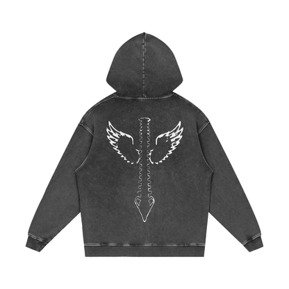 Snow Wash Seraph Spine Hoodie