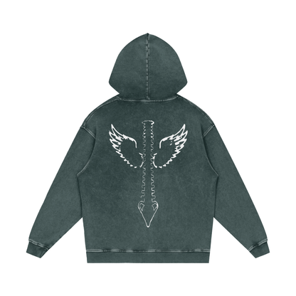 Snow Wash Seraph Spine Hoodie