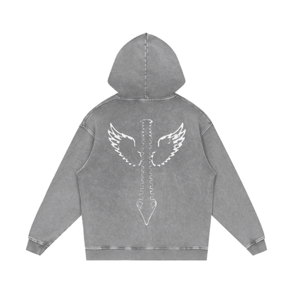 Snow Wash Seraph Spine Hoodie